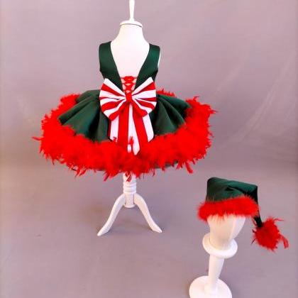 Christmas Dresses For Girls, Green Christmas Dress..